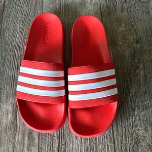 Adidas Adilette Shower Slides Men's
Red Slippers, Size 12